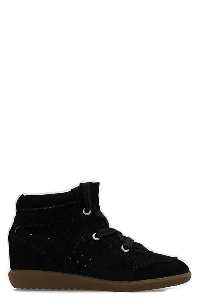 Isabel Marant Lace-up Wedge Sneakers Black Lyst