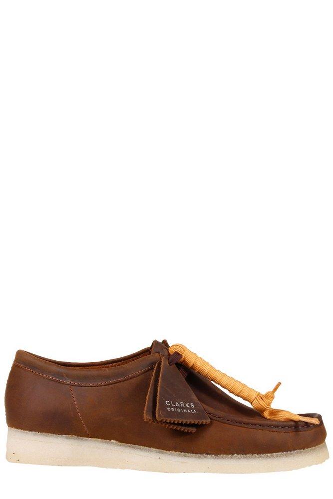Clarks Wallabee Square Toe Lace-up Shoes in Brown for Men | Lyst