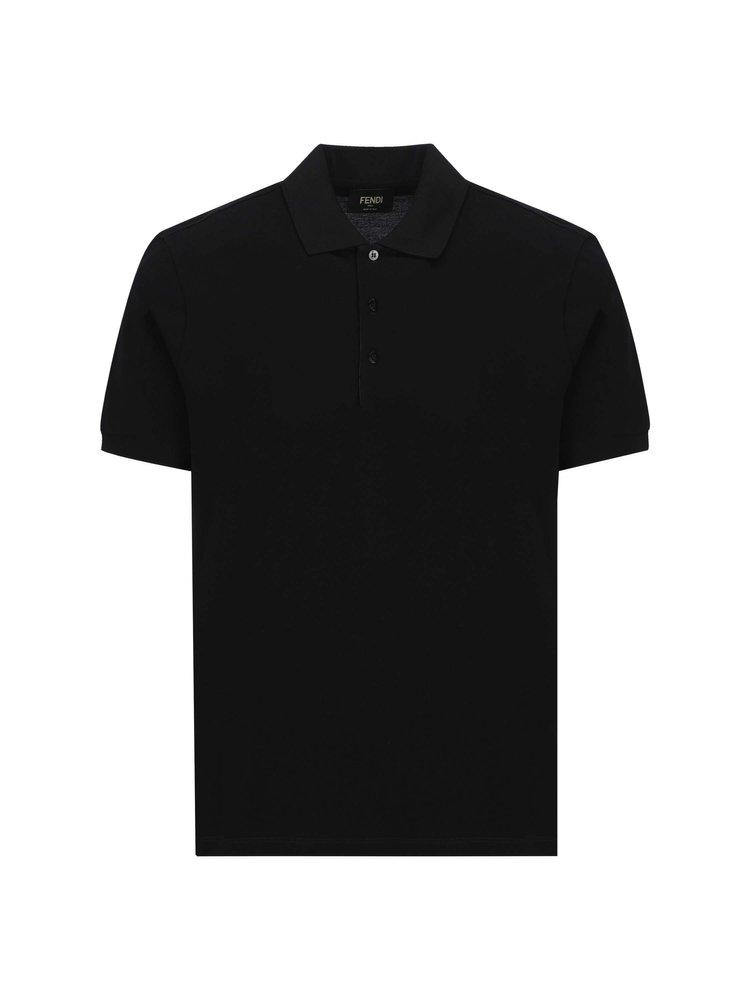Fendi Basic Short-sleeved Polo Shirt in Black for Men | Lyst