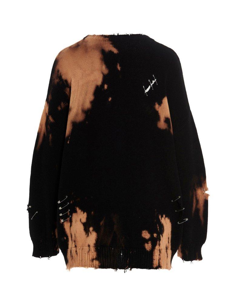 Black bleached online sweater