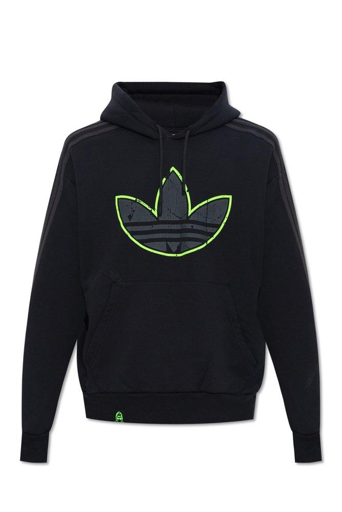 adidas black and neon green hoodie