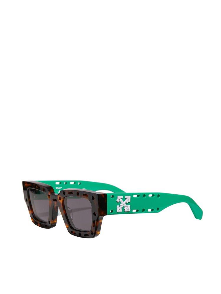 OFF-WHITE Mercer Cut-Out Square Frame Sunglasses White/Red  (OERI026S22PLA0010107)