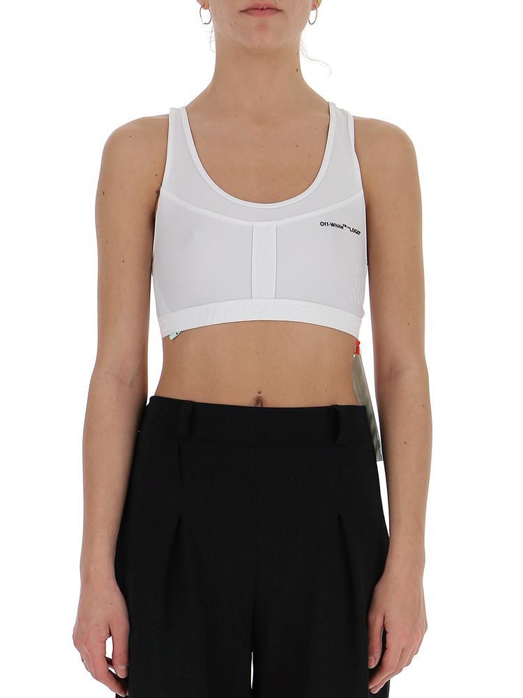 off white logo sports bra