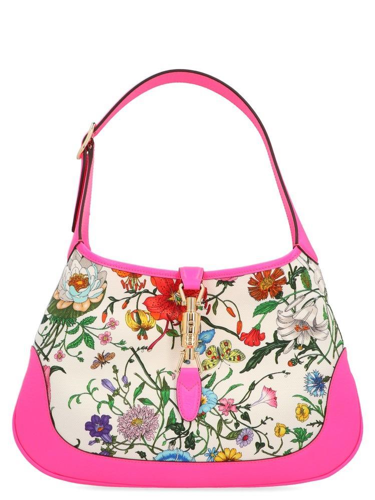 Gucci Leather Jackie Medium Floral Shoulder Bag - Lyst
