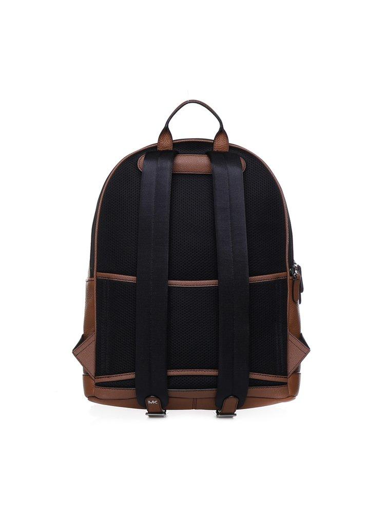 MICHAEL Michael Kors Logo Plaque Zip-up Backpack in Brown for Men | Lyst