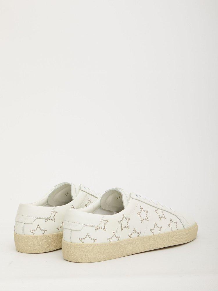 Saint laurent off clearance white court classic sneakers