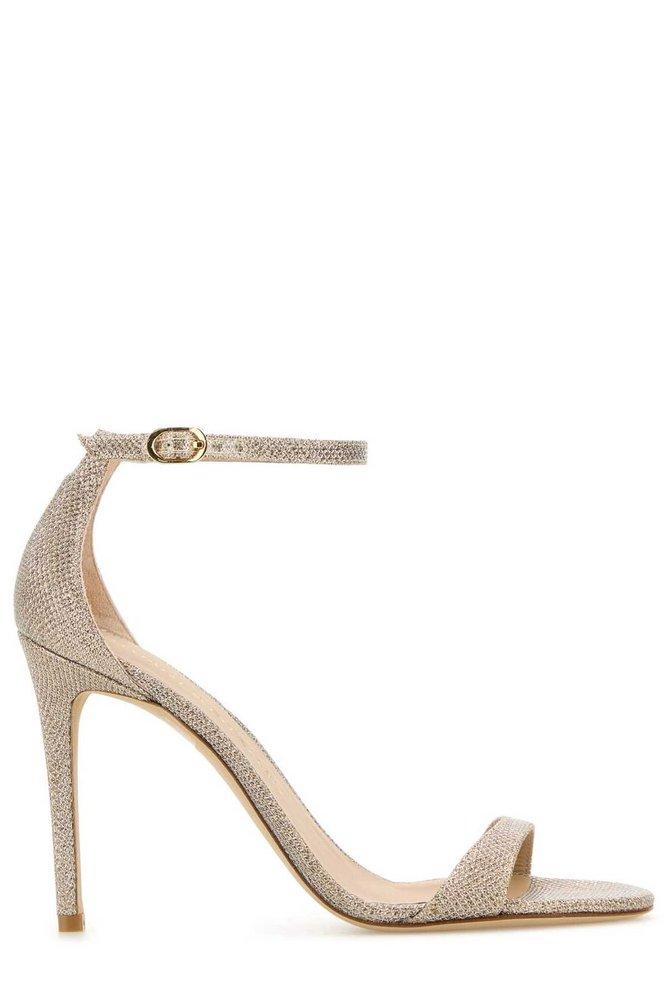 Stuart Weitzman Nudist Ii Heeled Sandals in Metallic Lyst UK