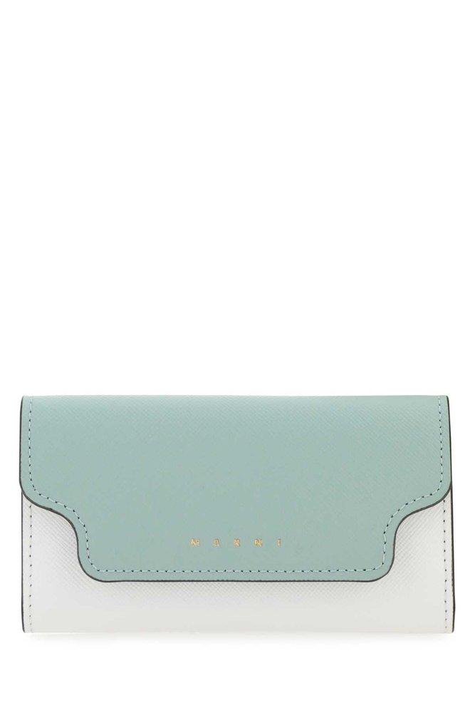 Marni - Colour Block Saffiano Leather Keyring - Key Rings - Woman - Green