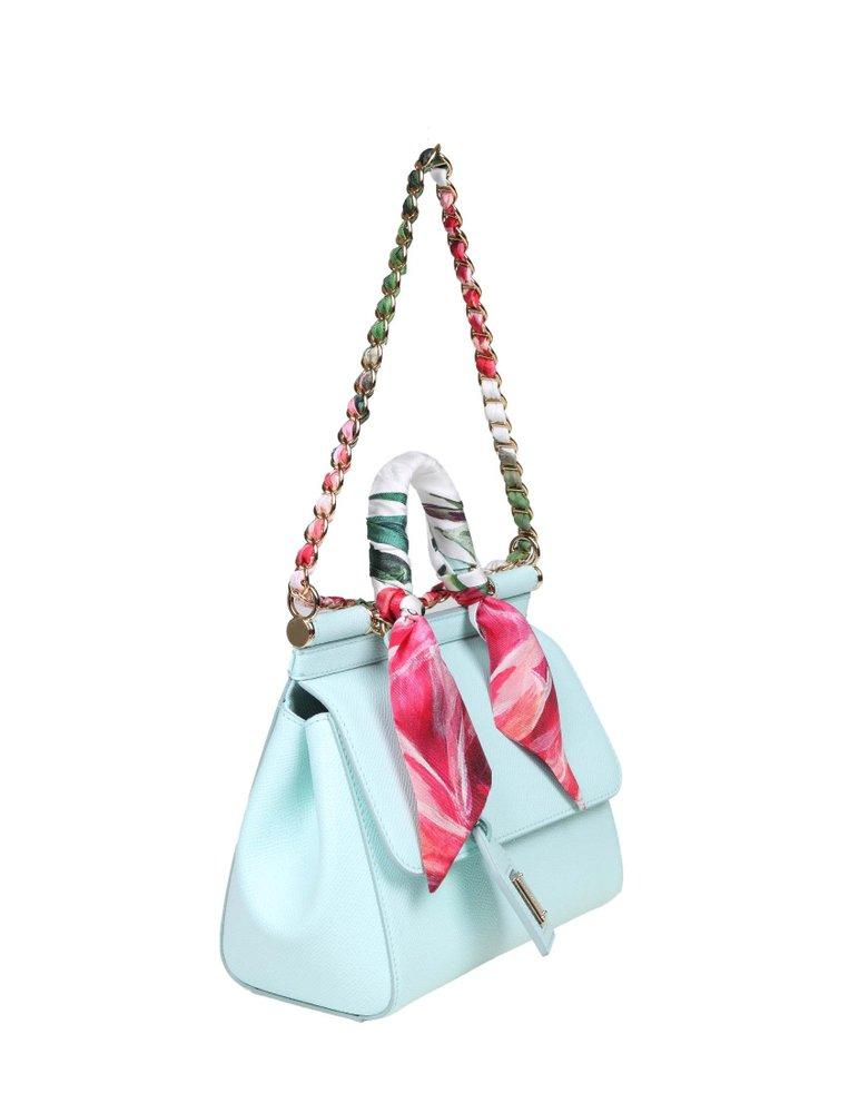 Dolce & Gabbana Mini Sicily Top-handle Bag in Blue