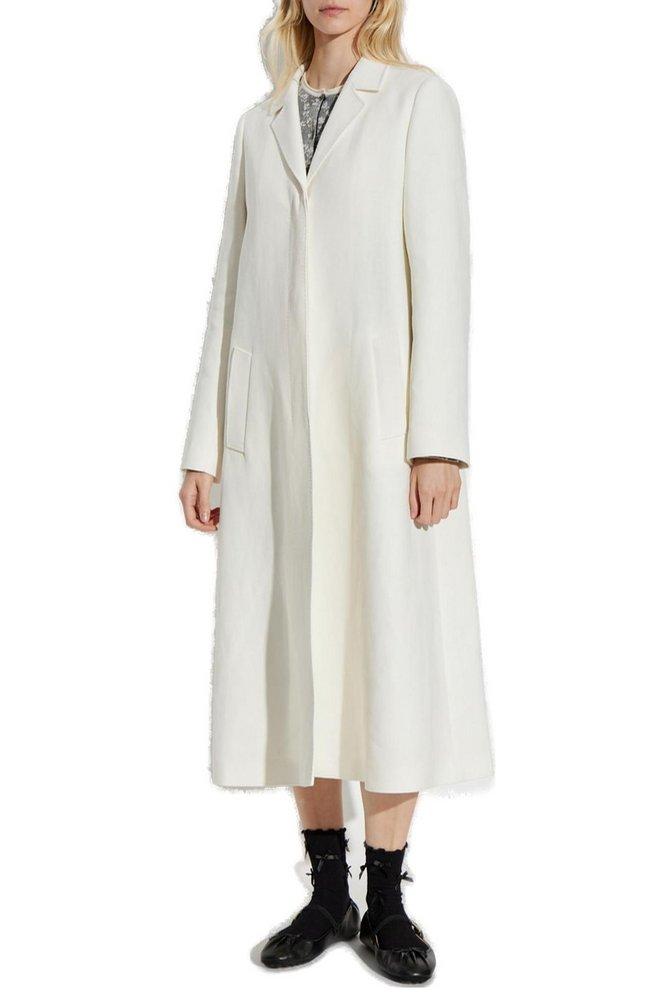 コート Fendi Ivory Polyester Blend Overcoat White Fendi Coats for Women | Lyst