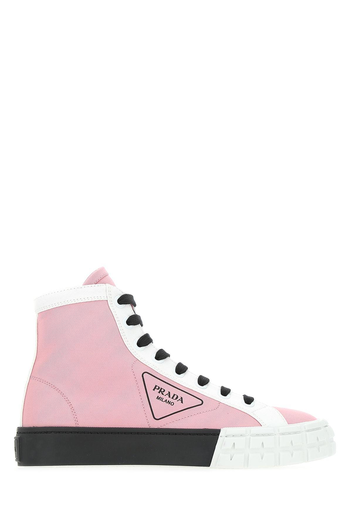Prada Cotton Colorblock Canvas High-top 