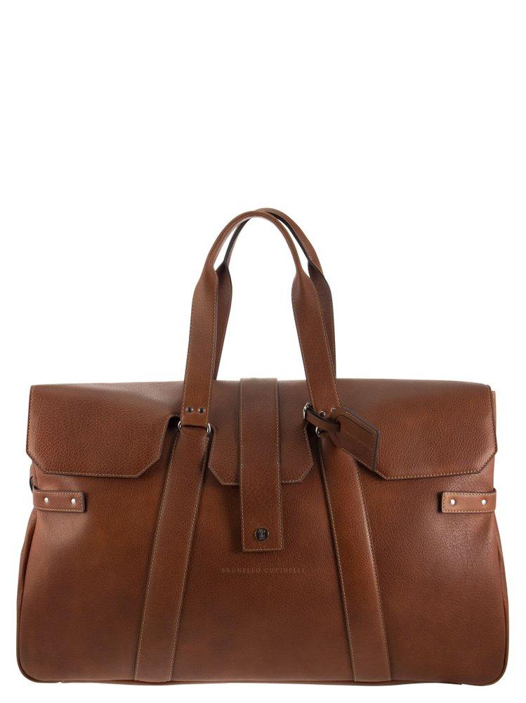 Brunello Cucinelli Holdall Travel Bag in Brown for Men | Lyst