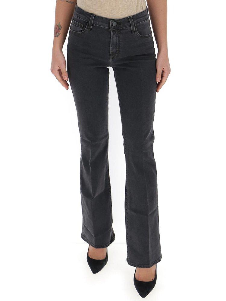 J Brand Sallie Mid-rise Boot Cut Jeans in Black | Lyst