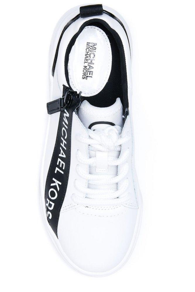MICHAEL Michael Kors Alex Side Zipped Sneakers in White | Lyst UK