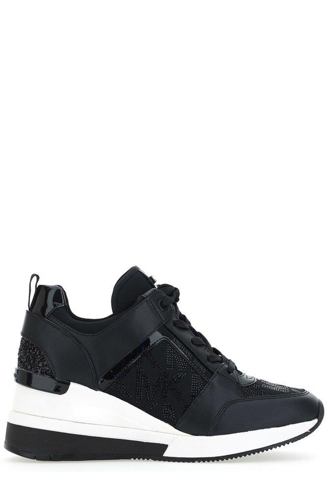 MICHAEL Michael Kors Georgie Lace-up Sneakers in Black | Lyst