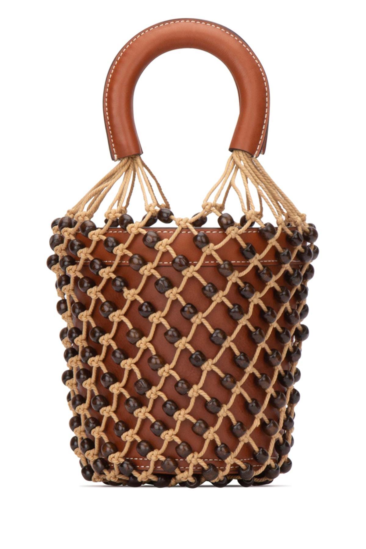 STAUD Leather Moreau Bucket Bag in Brown - Lyst