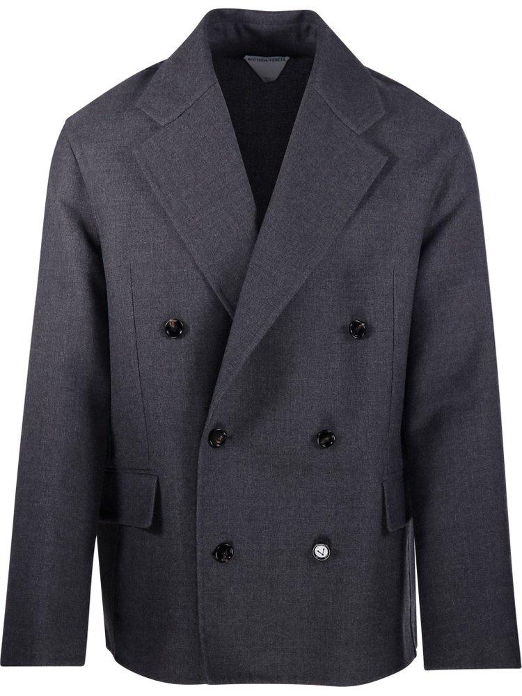 ジャケット BOTTEGA VENETA Melange Sand Viscose Blend Blazer Checked wool and cotton-blend blazer in beige - Bottega