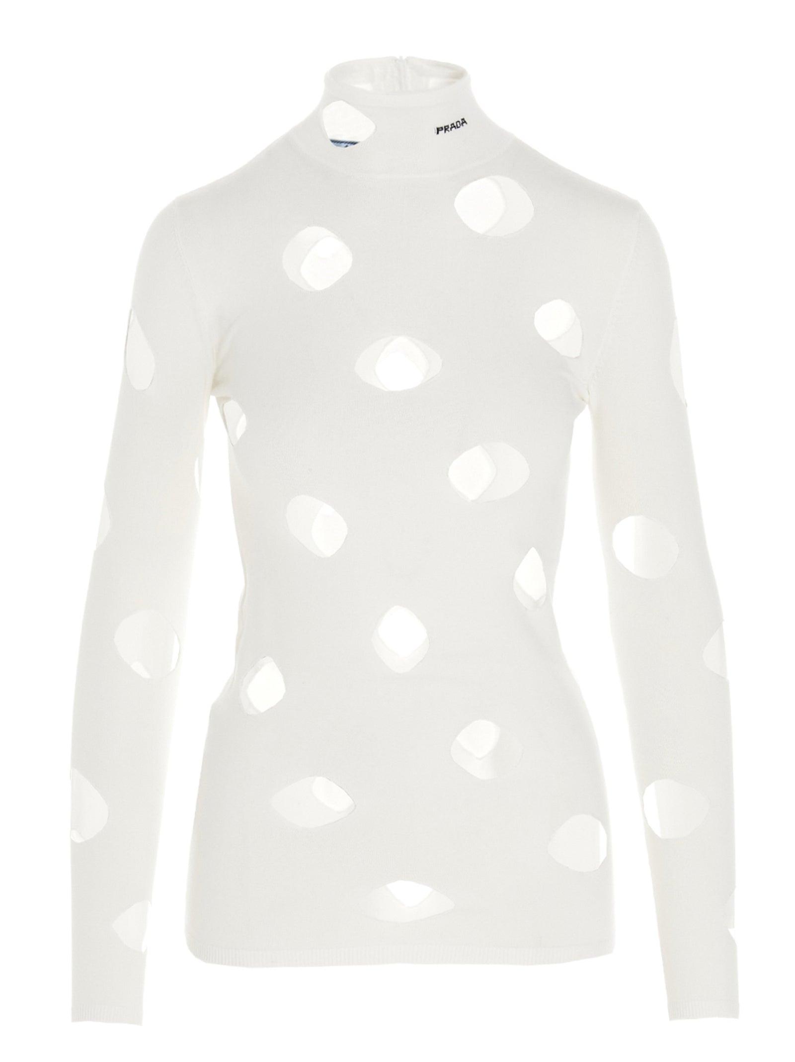 prada cut out sweater