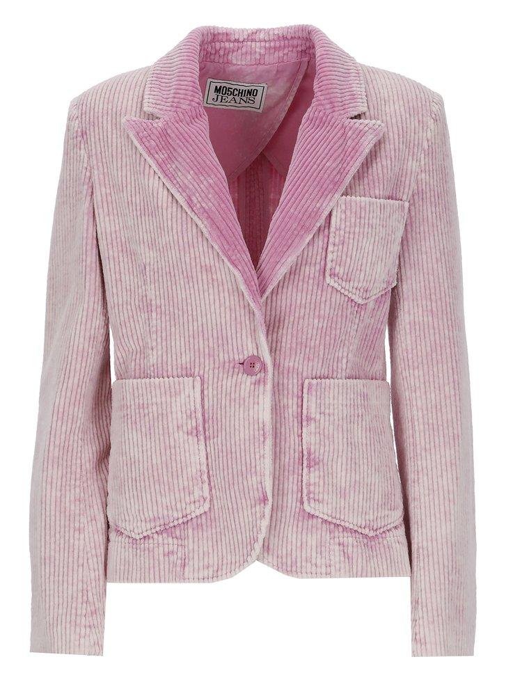 Moschino Jeans Single-breasted Jacket in Pink | Lyst