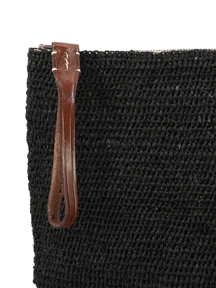 IBELIV Ampy Woven Zipped Clutch Bag in Black | Lyst