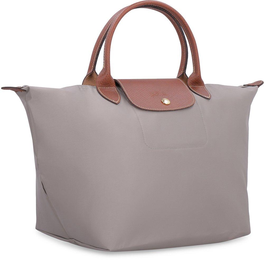 Longchamp Le Pliage Medium Top Handle Bag in Gray | Lyst