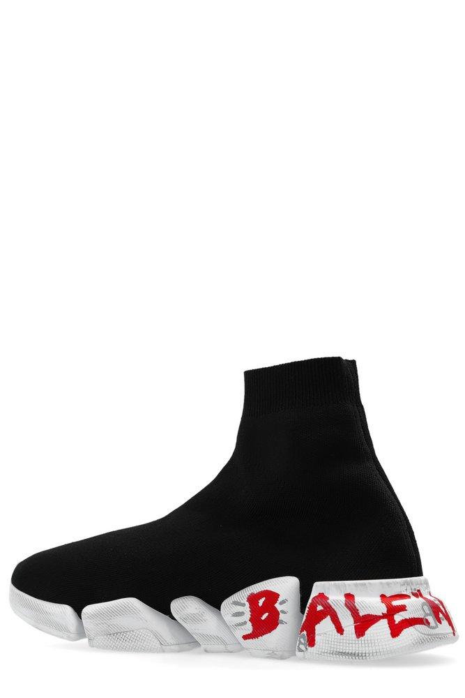 Balenciaga Speed 2.0 Sole printed Sock Sneakers in Black for Men