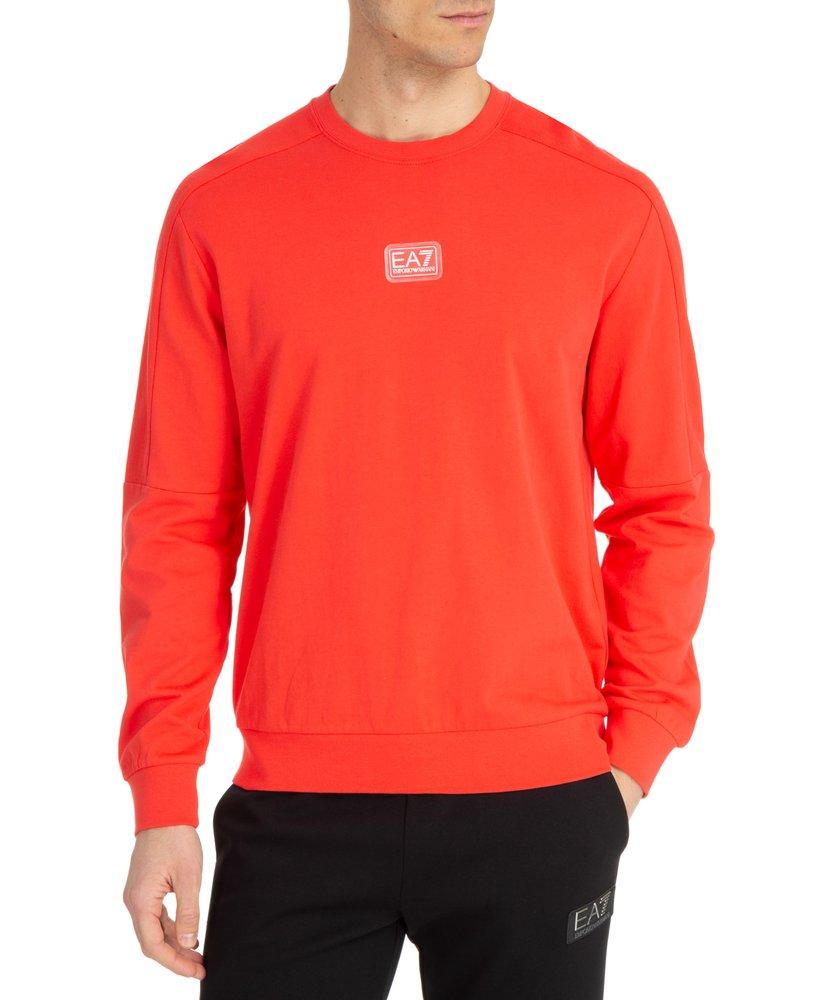 Bourgeon Mauve krysantemum EA7 Logo Patch Crewneck Sweatshirt in Red for Men | Lyst