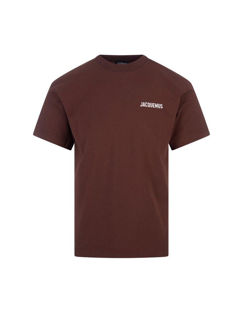 jacquemus-Brown-Logo-Printed-