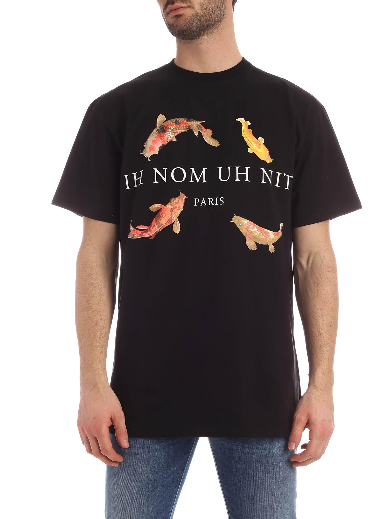 ih nom uh nit Koi Fish Print T-shirt in Black for Men | Lyst
