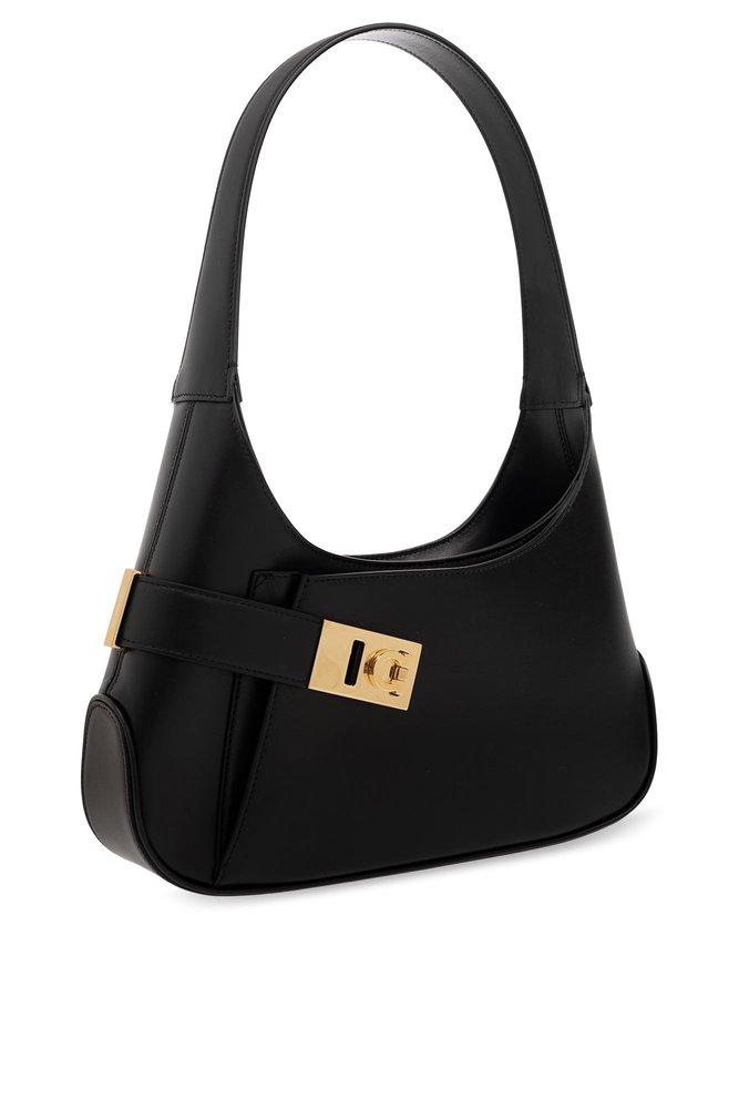 ショルダーバッグ・ポシェット Ferragamo Hobo shoulder bag Black Ferragamo Hobo Gancini-buckle Shoulder Bag | Black | FARFETCH