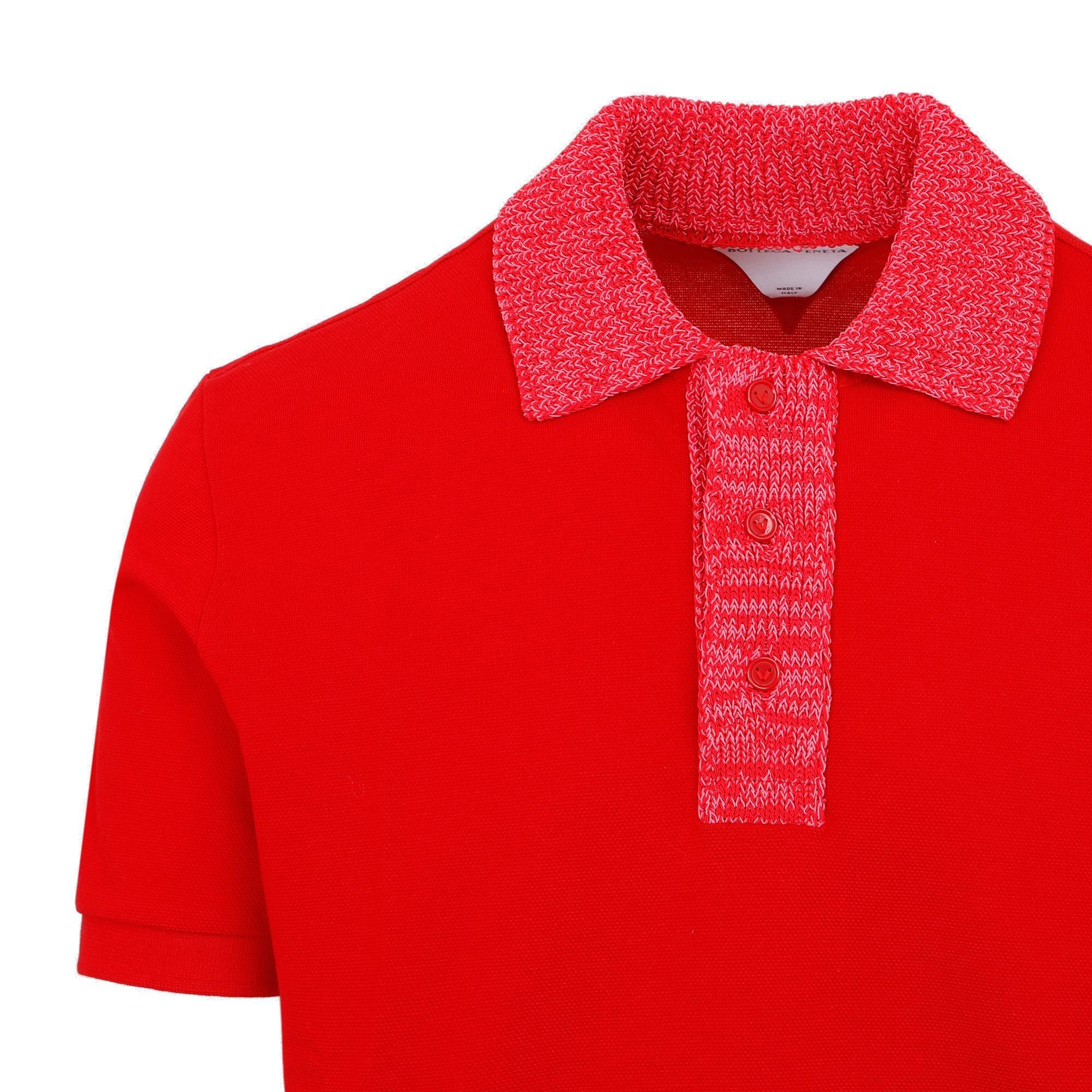 Bottega Veneta Polo Cotton T-shirt in Red for Men - Save 2% - Lyst