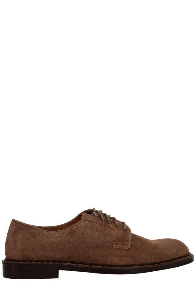 Doucal's Round Toe Laceup Derby Shoes in Brown for Men Lyst