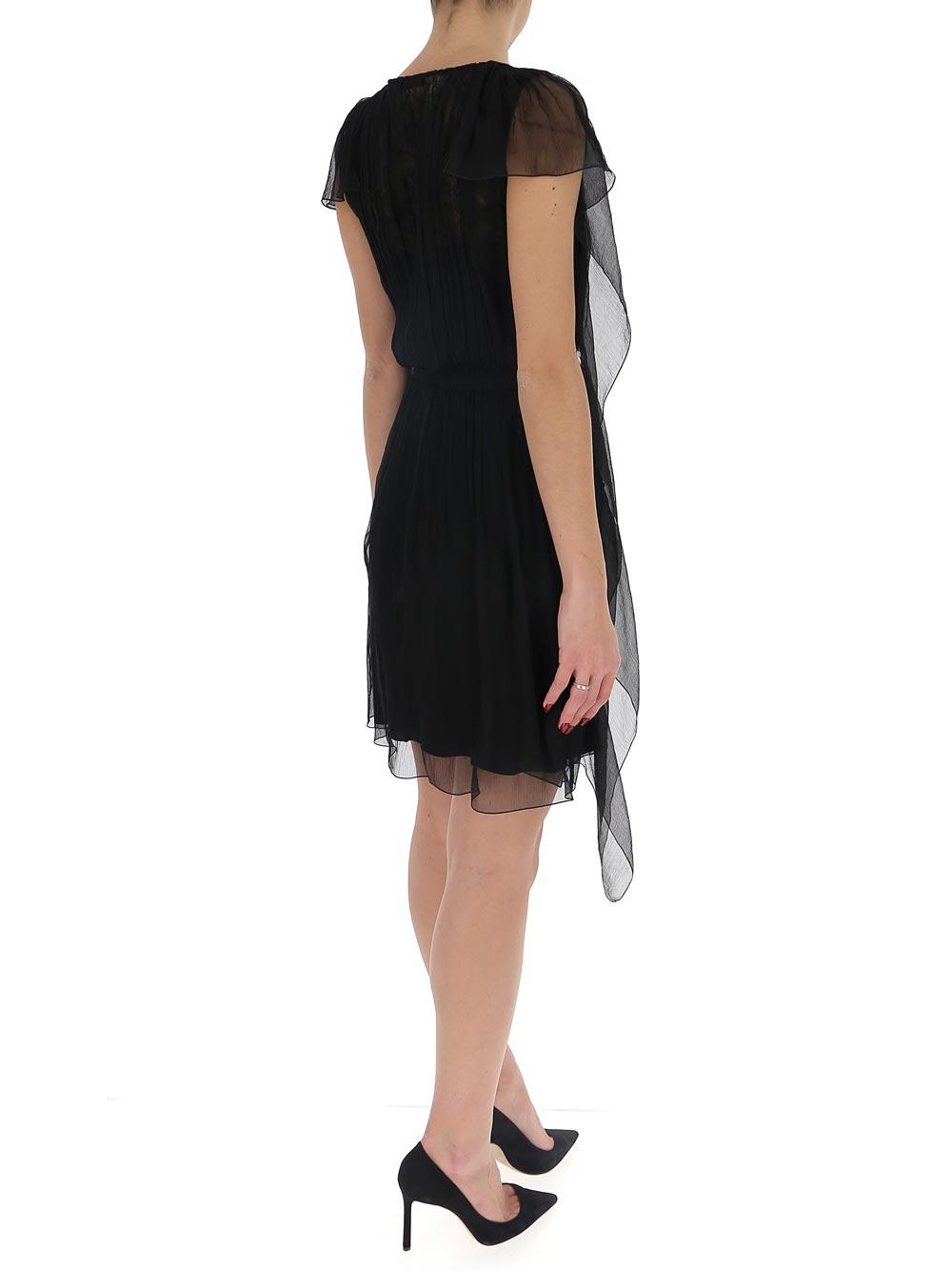 Alberta Ferretti Lace Dress in Black - Lyst