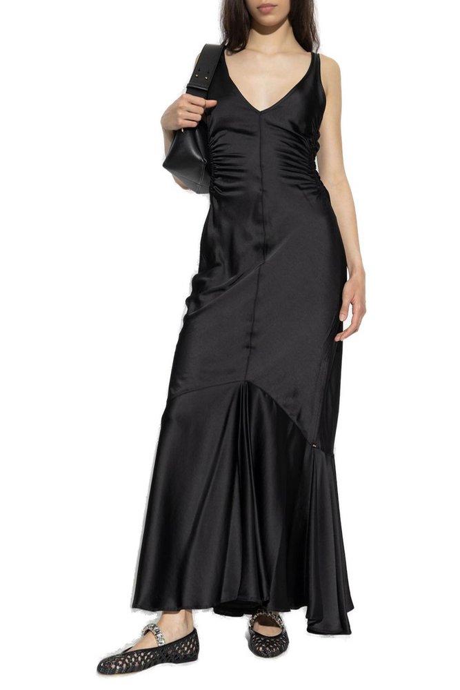 ワンピース SPORTMAX 'Katia' dress Black Long satin dress, black | Sportmax