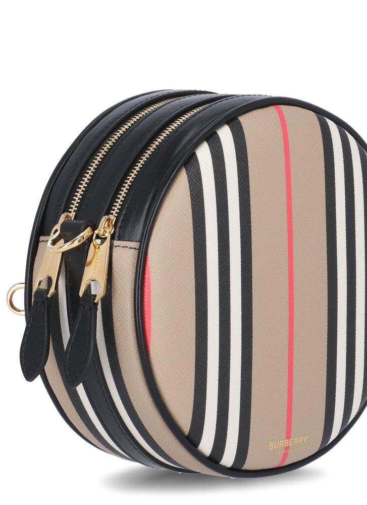 Burberry Louise Icon Stripe Round Crossbody Bag in Natural Lyst Canada