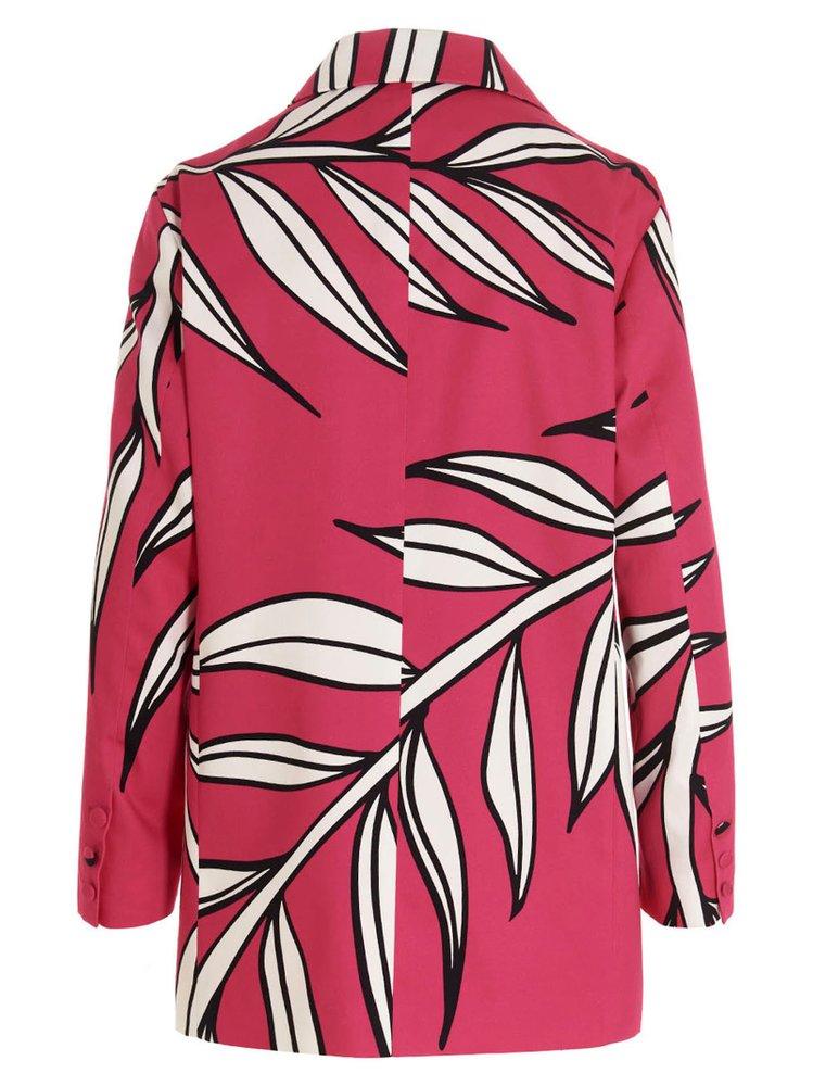 ジャケット ROCHAS Floral print blazer jacket Fuchsia ROWW15014ARW150X Rochas Fuchsia Floral Print Blazer Jacket for Women Online