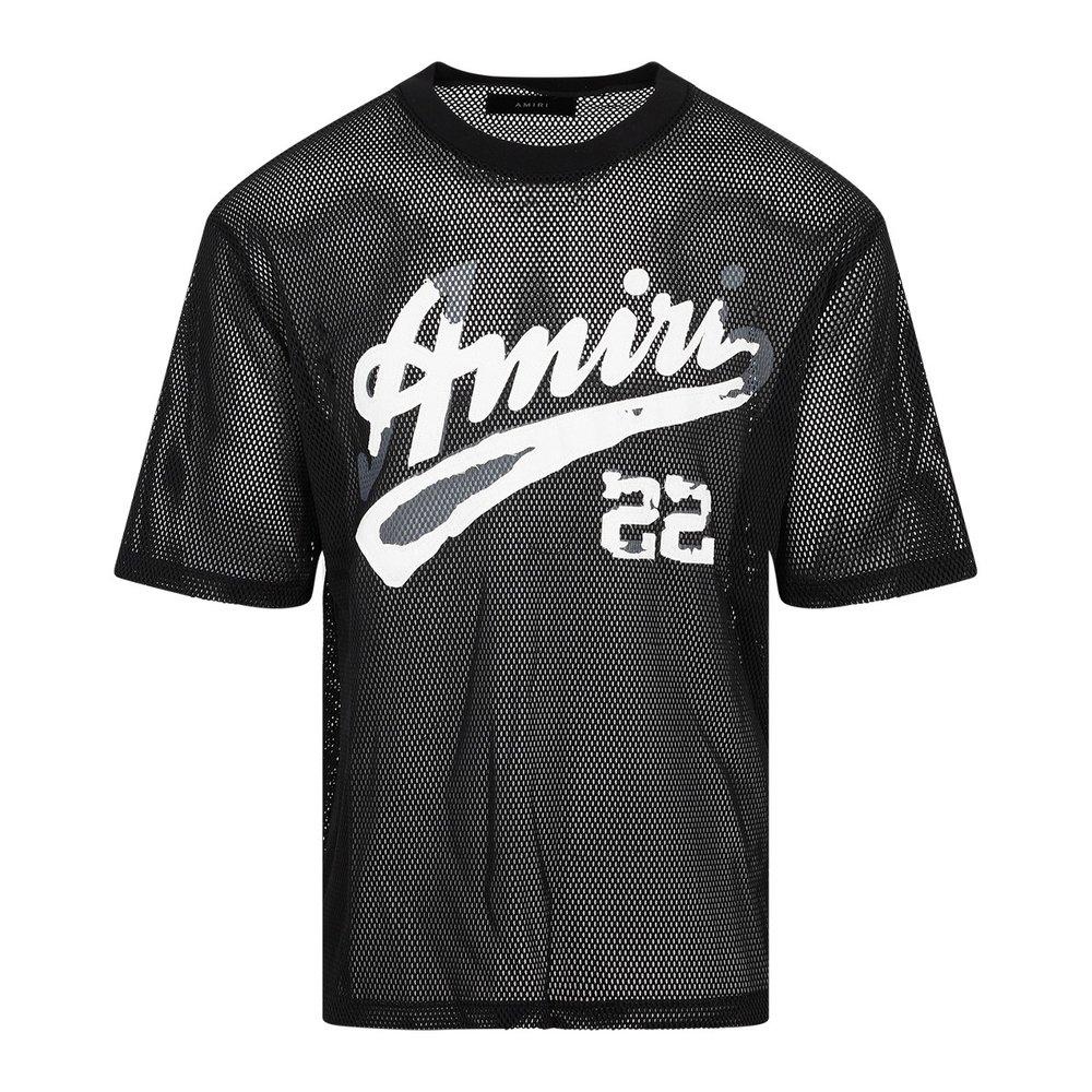 Amiri 22 Logo Printed Mesh T-shirt in Black for Men | Lyst