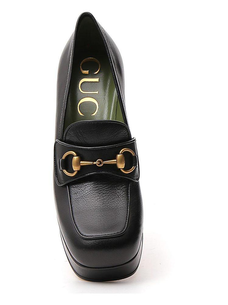 gucci black block heels