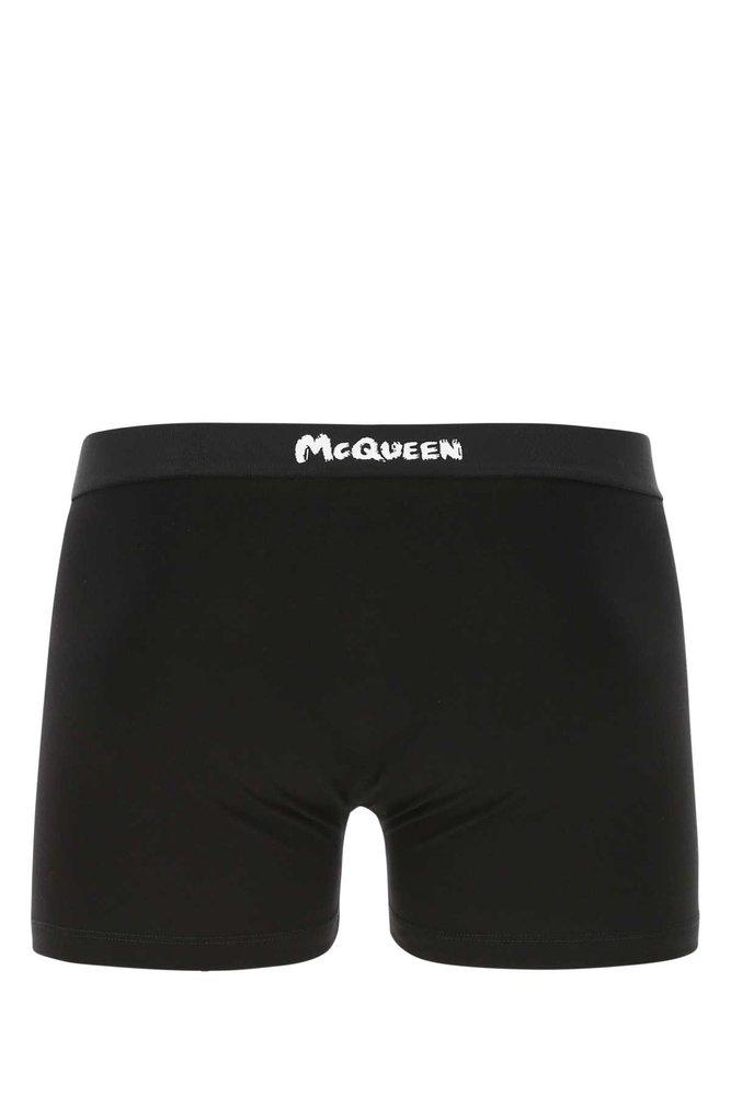 Alexander McQueen Cotton Logo-print Waistband Briefs in Black for Men Mens Clothing Underwear Boxers briefs 