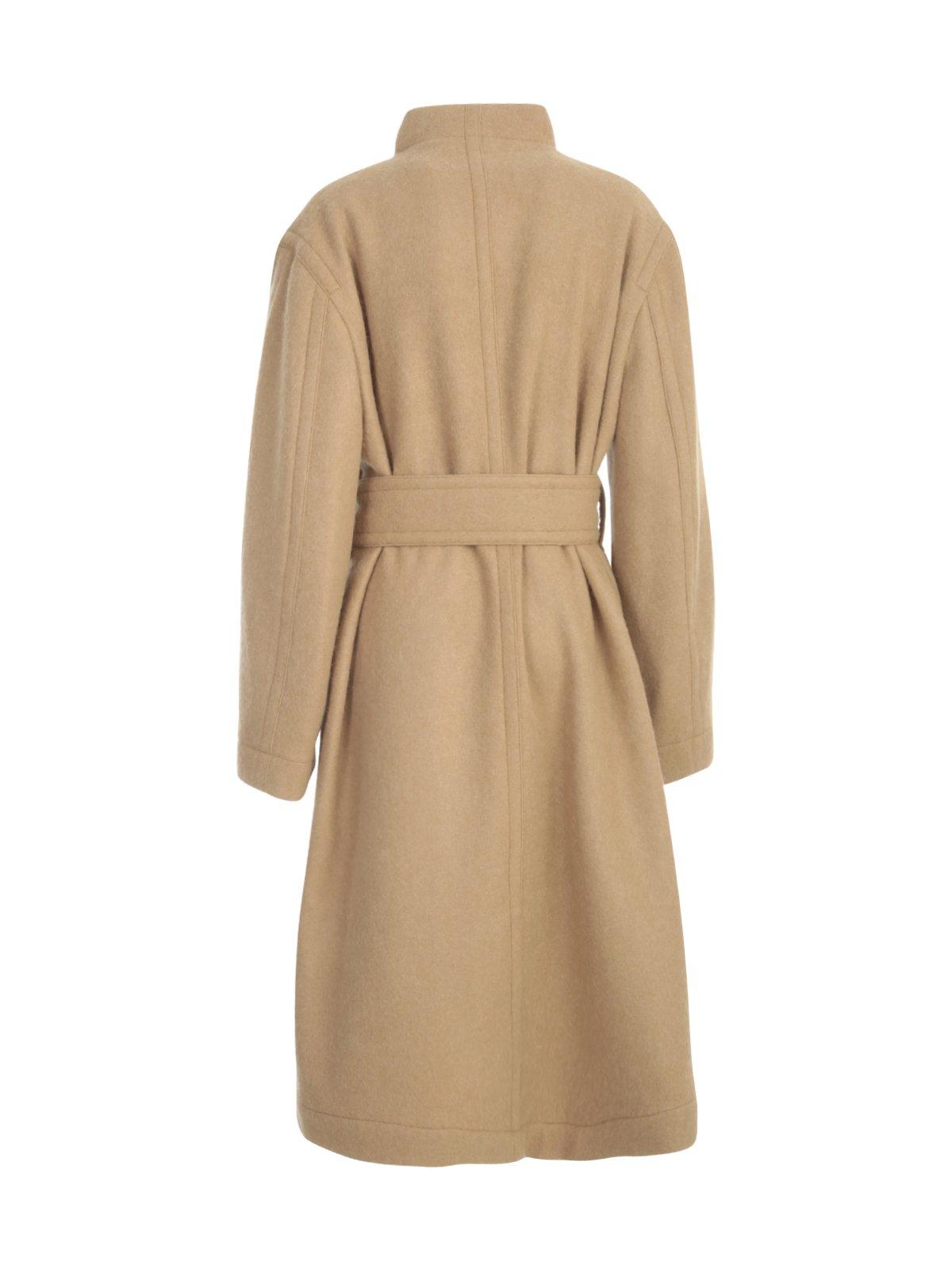 deane and white wool coat