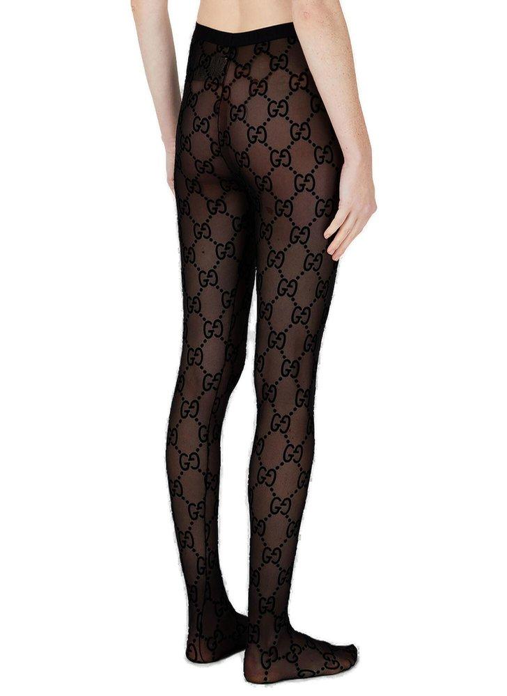 Gucci GG Patterned Sheer Tights in Black | Lyst Canada