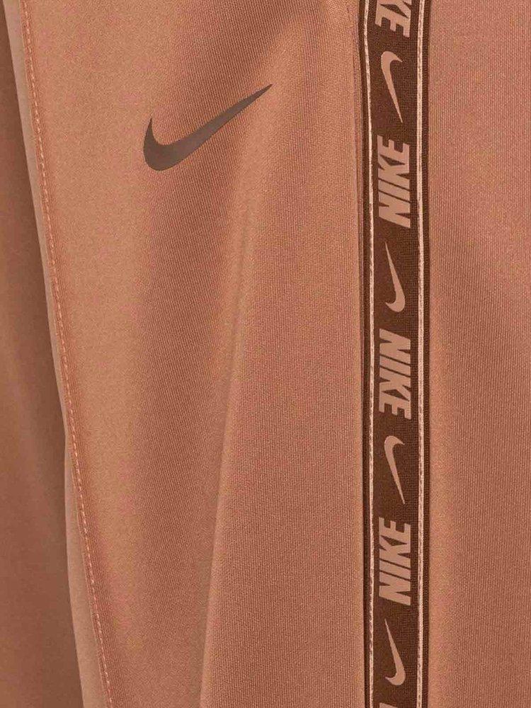 Nike Logo-tape Elasticated Waistband Track Pants in Brown | Lyst