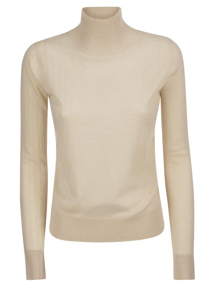 Max Mara Studio Silk High-neck Long 