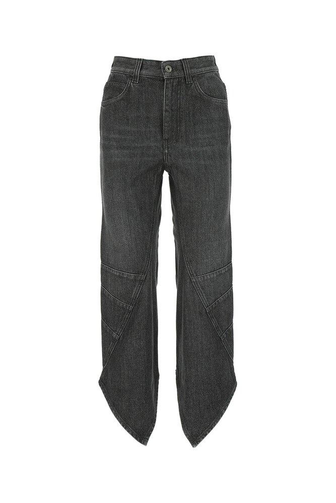 Loewe Curved Denim Jeans in Black | Lyst
