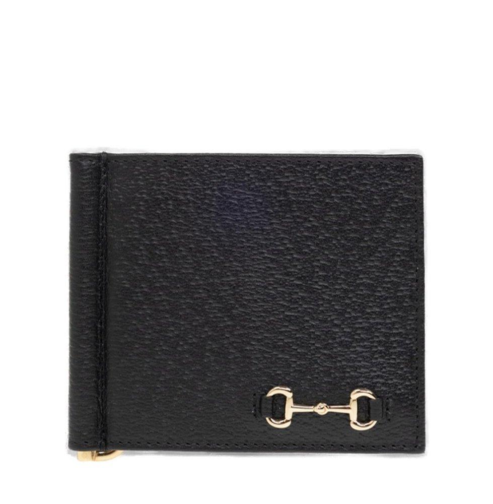 Gucci Gancini Plaque Bi-fold Wallet in Black for Men | Lyst