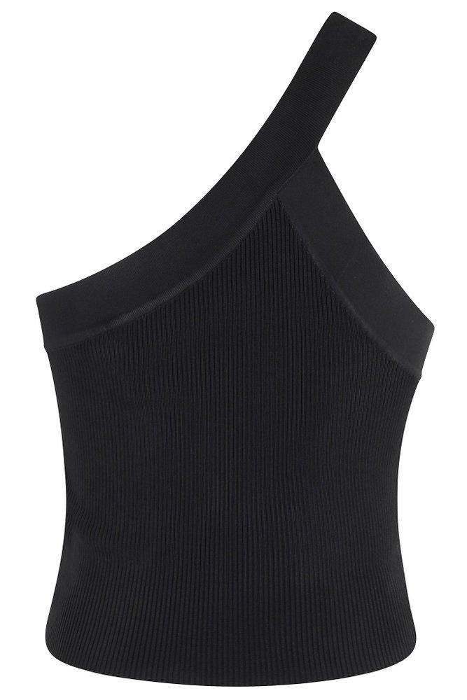 IRO One-Shoulder Ribbed Top in Black | Lyst IRO One-Shoulder Ribbed Top in Black | Lyst