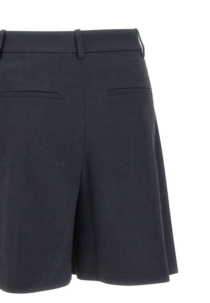 ショートパンツ THEORY Women Shorts  Burmudas P0204204 BLACK Black Theory Women's DB Pleat Short E.TIL, Black, 0 | Amazon.com