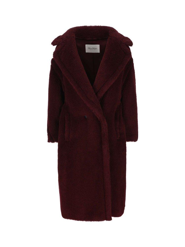 Max Mara Teddy Bear Long Coat in Red | Lyst