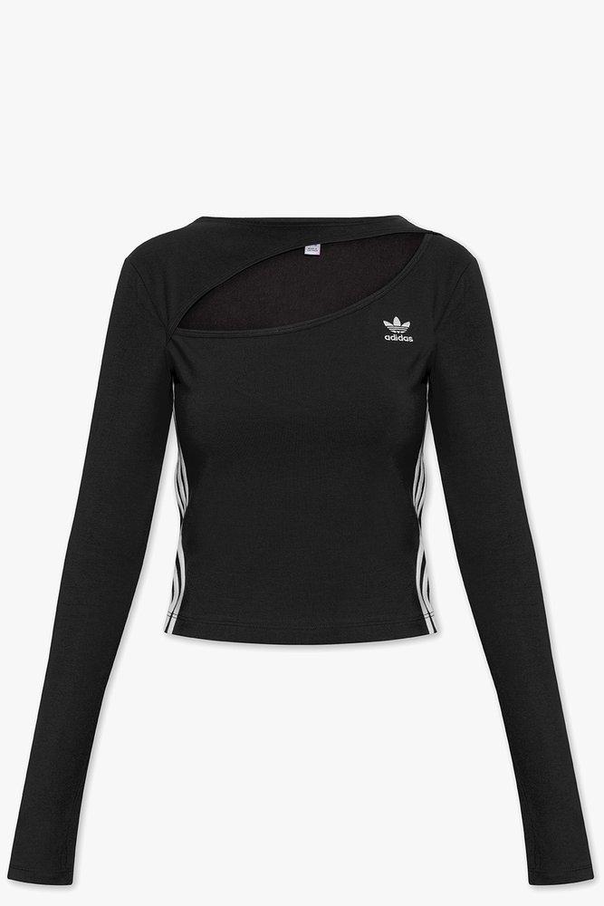 adidas Originals Top With Cut-out, in Black | Lyst