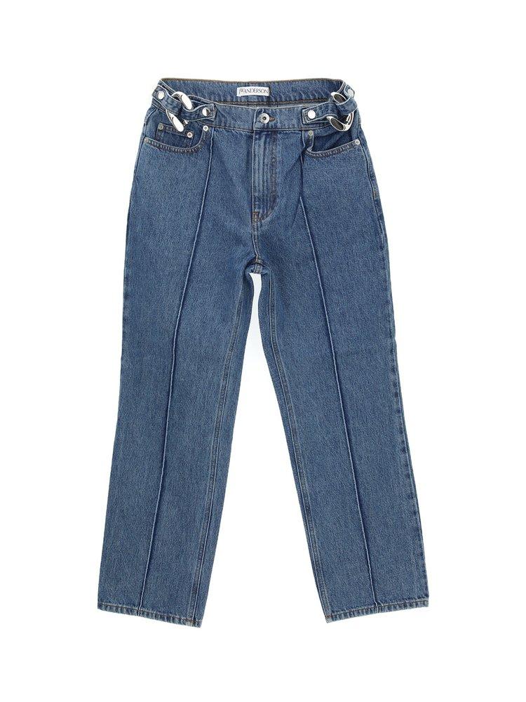 JW Anderson Denim Chain-link Slim Fit Jeans in Blue | Lyst